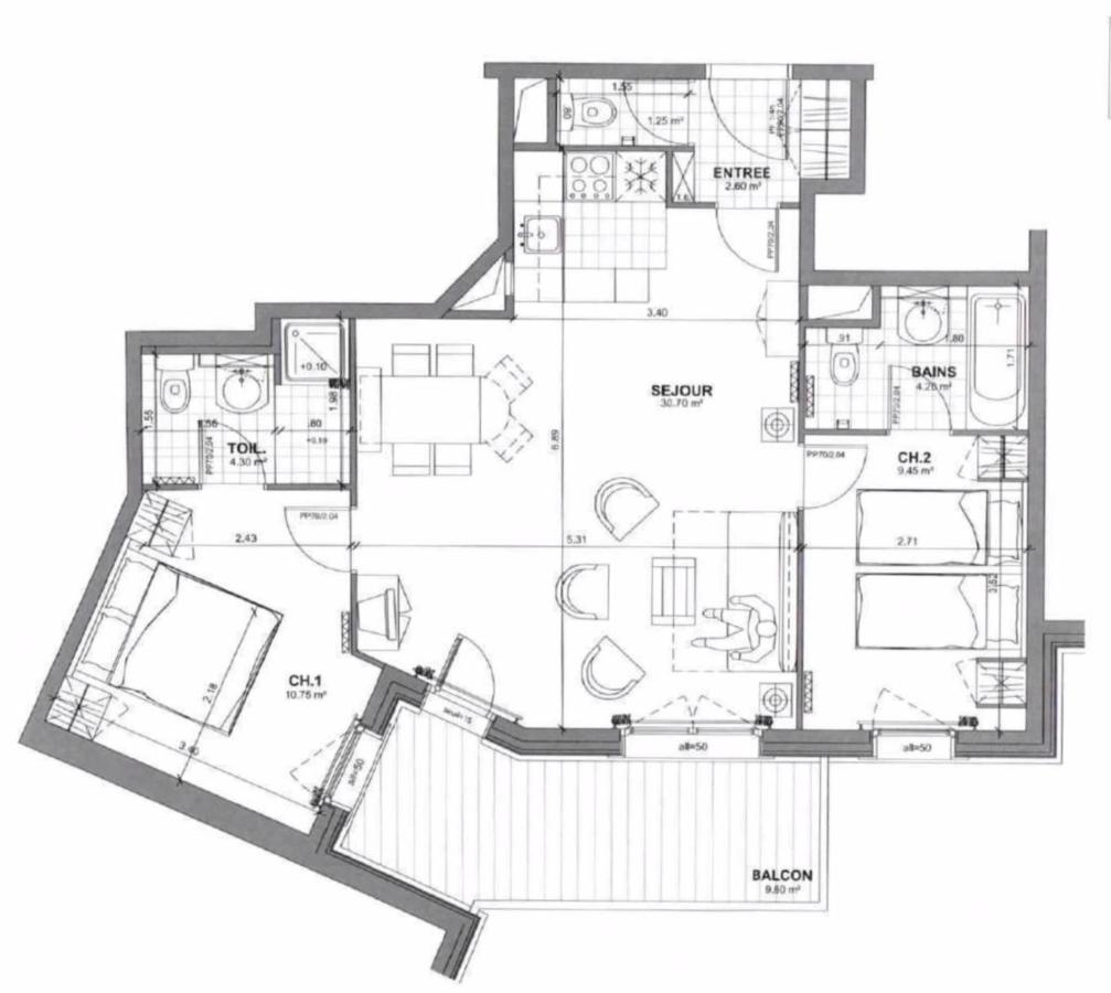 Spacious Ski-In Ski-Out Apartment 4-6 Pax, 161 Sources De Marie Arc 1950 Les Arcs  Zewnętrze zdjęcie