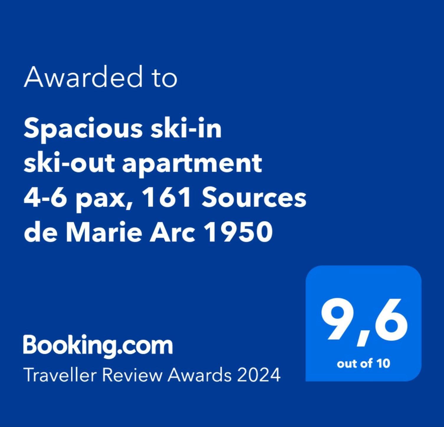 Spacious Ski-In Ski-Out Apartment 4-6 Pax, 161 Sources De Marie Arc 1950 Les Arcs  Zewnętrze zdjęcie